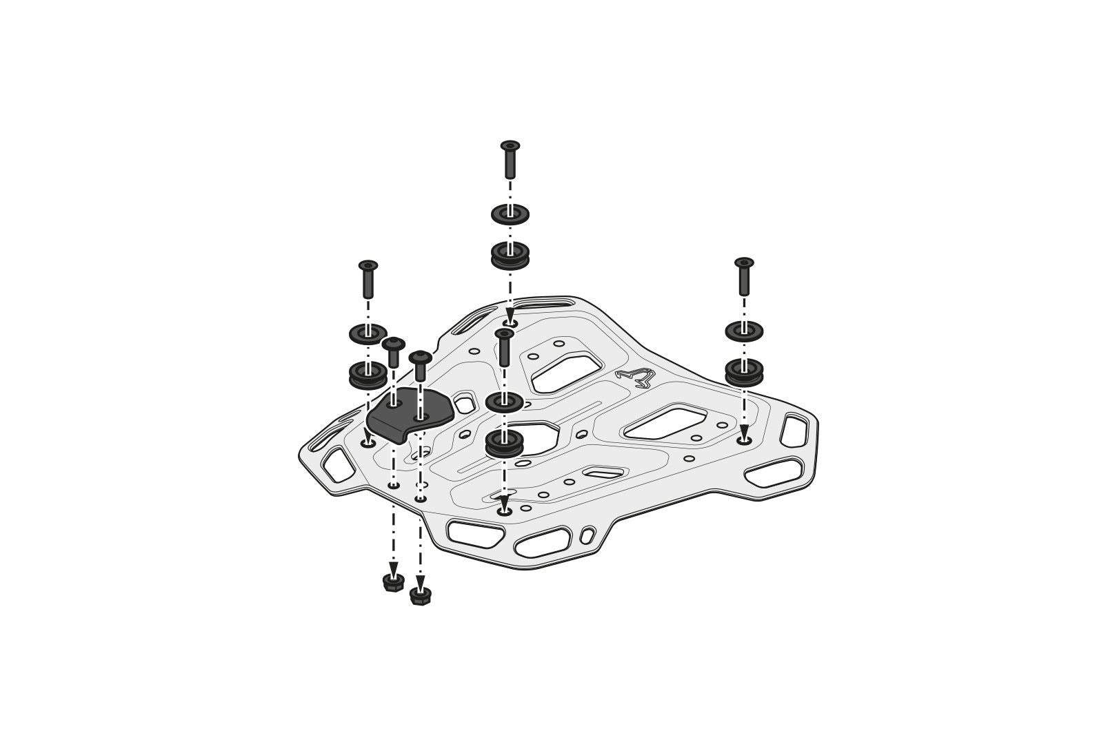 TRAX ADV top case system Voge 300 Rally (23-) Black