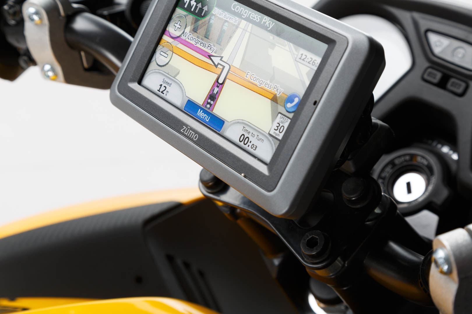 GPS Mount for Handlebar BMW / Honda / Suzuki models Black